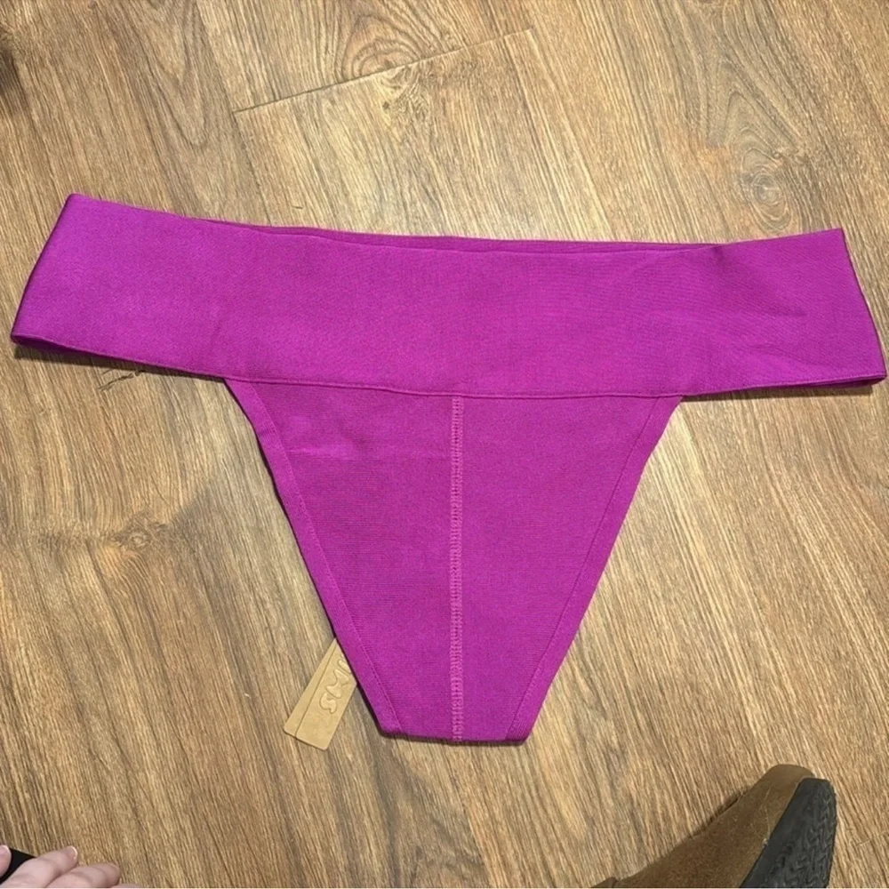 SKIMS (B10) Knit Swim Cheeky Bikini Bottom in Lollipop NWT XL